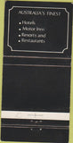 Matchbook Cover - Noah's Motor Hotel Australia Avis Rental Cars 30 Strike