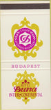 Matchbook Cover - Hotel Duna Budapest 30 Strike