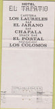 Matchbook Cover - Hotel Tapatio Guadalajara Mexico 30 Strike