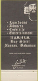 Matchbook Cover - Blackbeard's Tavern Nassau Bahamas 30 Strike