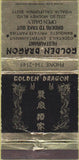 Matchbook Cover - Golden Dragon Restaurant Visalia CA WORN 30 Strike