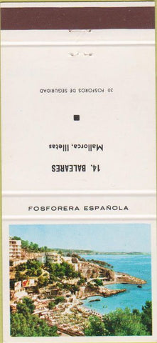 Matchbook Cover - Fosforera Espanola  Baleares Mallorca Illetas 30 Strike