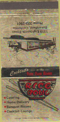 Matchbook Cover - Rice Bowl Bakersfield CA 30 Strike