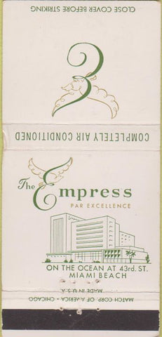 Matchbook Cover - The Empress Miami Beach FL 30 Strike