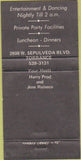 Matchbook Cover - Tarry Town Tavern Torrance CA WEAR 30 Strike