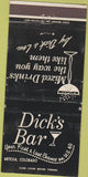 Matchbook Cover - Dick's bar Artesia CO 30 Strike