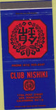 Matchbook Cover - Club Nishika San Francisco CA 30 Strike