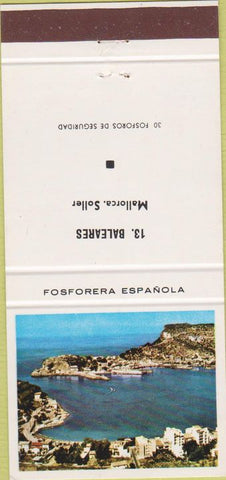 Matchbook Cover - Fosforera Espanola  Baleares Mallorca Soller 30 Strike