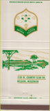 Matchbook Cover - North Shore Country Club Mequon WI 30 Strike