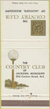 Matchbook Cover - Country club of Jackson MS 30 Strike