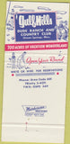 Matchbook Cover - Gulf Hills Dude Ranch Country Club Ocean Springs MS 30 Strike