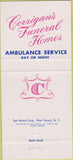 Matchbook Cover - Corrigan's Funeral Home Cleveland OH 30 Strike