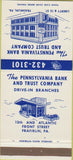 Matchbook Cover - Pennsylvania Bank Trust Co Franklin PA 30 Strike