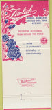 Matchbook Cover - Zimlich Flowers Mobile AL 30 Strike