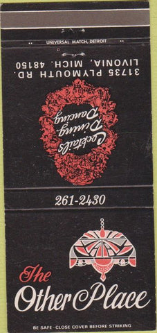 Matchbook Cover - The Other Place Livonia MI 30 Strike