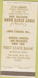 Matchbook Cover - First State Bank Mapleton IA 30 Strike