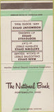 Matchbook Cover - National Bank of Portsmouth OH 30 Strike