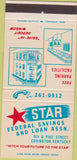 Matchbook Cover - Star Federal Savings Loan Covington KY 30 Strike