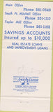 Matchbook Cover - 2nd Federal Savings Loan covington Taylor Mill KY 30 Strike