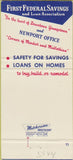 Matchbook Cover - First Federal Savings Youngstown Midlothian OH 30 Strike
