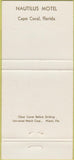 Matchbook Cover - Nautilus Motel Cape Coral FL 30 Strike