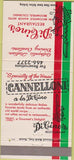 Matchbook Cover - Cannelloni a la Di Cino Broomfield CO 30 Strike