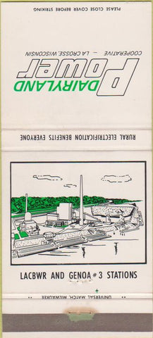 Matchbook Cover - Dairyland Power La Crosse WI WEAR dairy milk 30 Strike