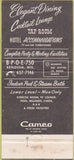 Matchbook Cover - Elks Club Restaurant billiards Kenosha WI 30 Strike