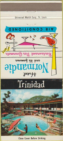 Matchbook Cover - Hotel Normandie Trinidad Port of Spain 30 Strike