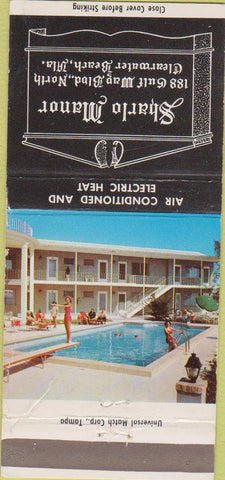 Matchbook Cover - Sharlo Manor Clearwater Beach FL WEAR 30 Strike