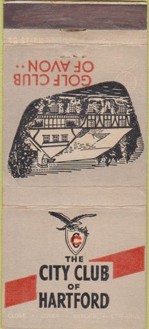 Matchbook Cover - City Club of Hartford CT Chevrolet WEAR 30 Stick
