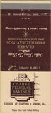 Matchbook Cover - Clarke Federal Savings Athens GA 30 Strike