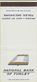 Matchbook Cover - National Bank of Turley Tulsa OK 30 Strike