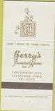 Matchbook Cover - Berry's Funeral Home Cleveland OH 30 Strike