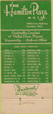 Matchbook Cover - Hamilton Plaza Motel Hamilton OH 30 Strike