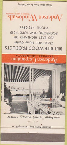 Matchbook Cover - Wood Products Rochester NY Andersen Windows 30 Strike
