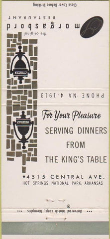 Matchbook Cover - Smorgasbord Restaurant Hot Springs National Park AR 30 Strike