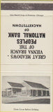 Matchbook Cover - Peoples National Bank Hackettstown NJ EAR 30 Strike