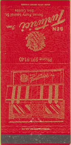Matchbook Cover - Ben Turturici San Carlos CA Clothes WEAR 30 Strike