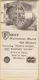 Matchbook Cover - First National Bank of Hurst TX 30 Strike