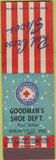 Matchbook Cover - Red Cross Shoes Shelbyville IN Midget