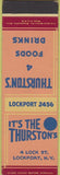 Matchbook Cover - Thurstons Restaurant Lockport NY SAMPLE Midget