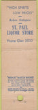 Matchbook Cover - Ruben Natapow Liquor St Paul MN Midget