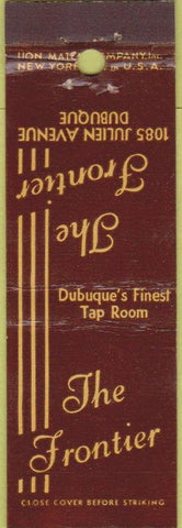 Matchbook Cover - The Frontier Dubuque IA Midget