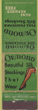 Matchbook Cover - Ormond Stocking Silk girlie Midget