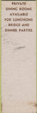 Matchbook Cover - Roberton's Tea Room South Bend IN SAMPLE Midget