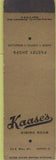 Matchbook Cover - Kaase's Dining Room Akron OH SAMPLE Midget