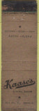 Matchbook Cover - Kasse's Restaurant Akron OH Midget