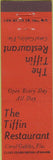 Matchbook Cover - Tiffin Restaurant Coral Gables CA Midget