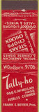 Matchbook Cover - Tally HO Restaurant Chinese Midget